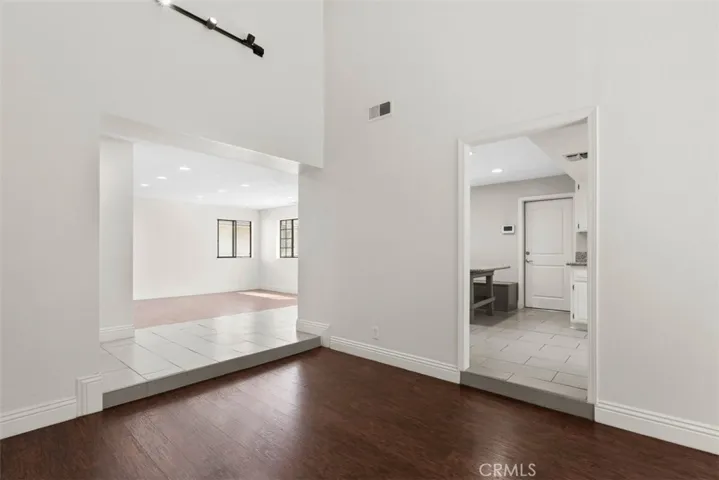 View of living room and Kitchen doorway
