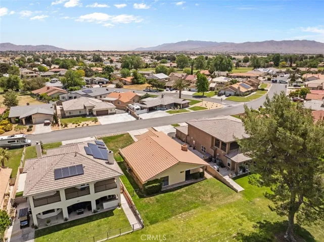 Aerial of backyard