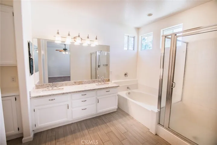 Primary bathroom with his and hers sinks
