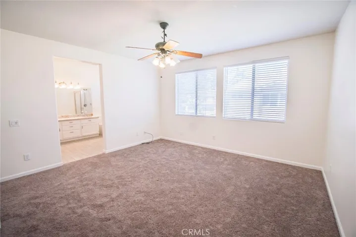 Primary bedroom to the primary bathroom