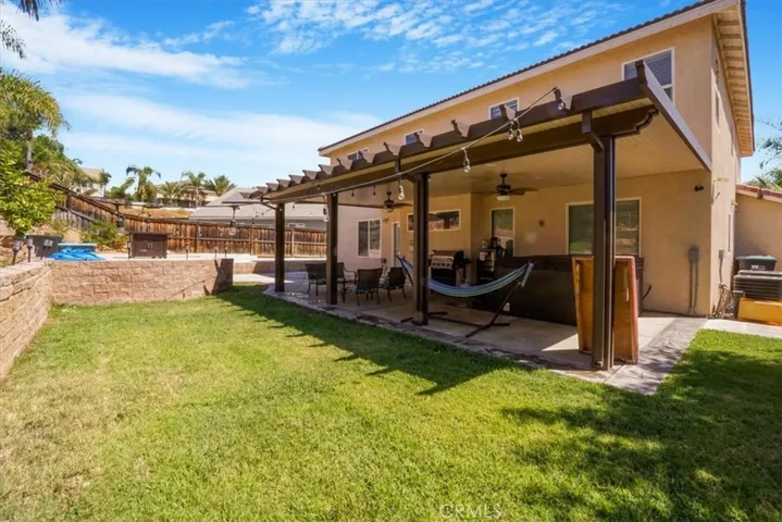 covered patio for relaxing