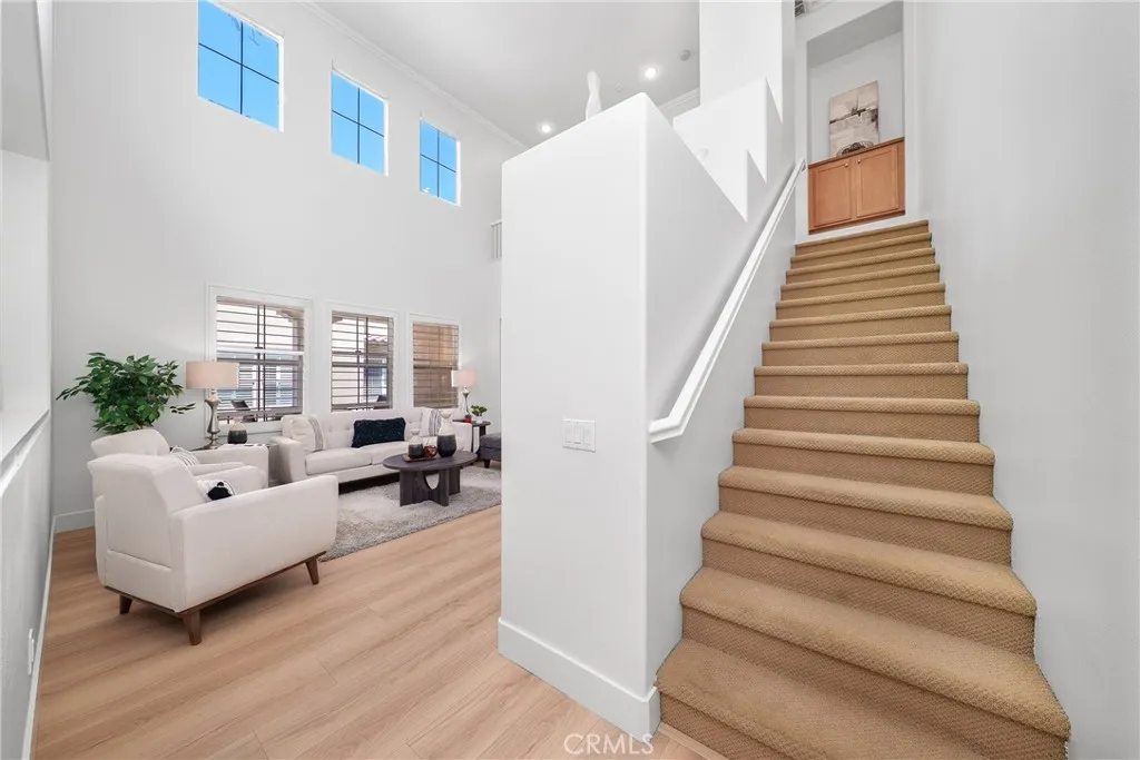 Stairway leading to the primary suite