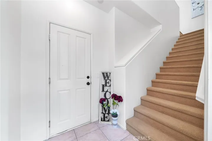 Lobby to the garage and the upstairs living space