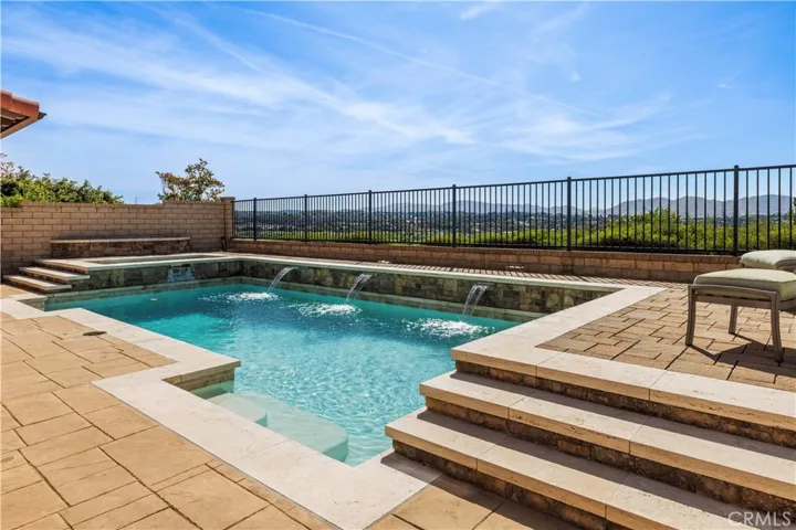 sparkling pool with spa