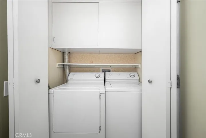 Laundry in secondary bathroom closet