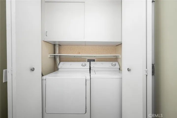 Laundry in secondary bathroom closet