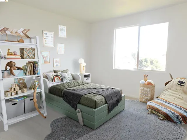 Bedroom featuring carpet floors