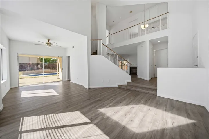 Living room and dining area.