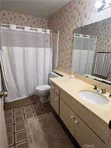 Downstairs Bathroom next to the Downstairs Bedroom.