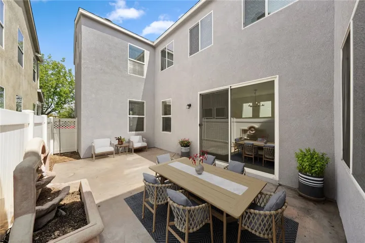 Courtyard virtually staged
