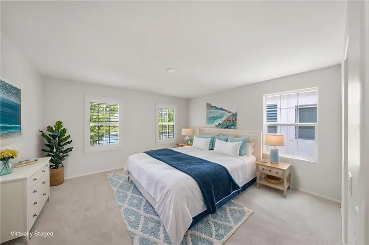 Primary bedroom virtually staged