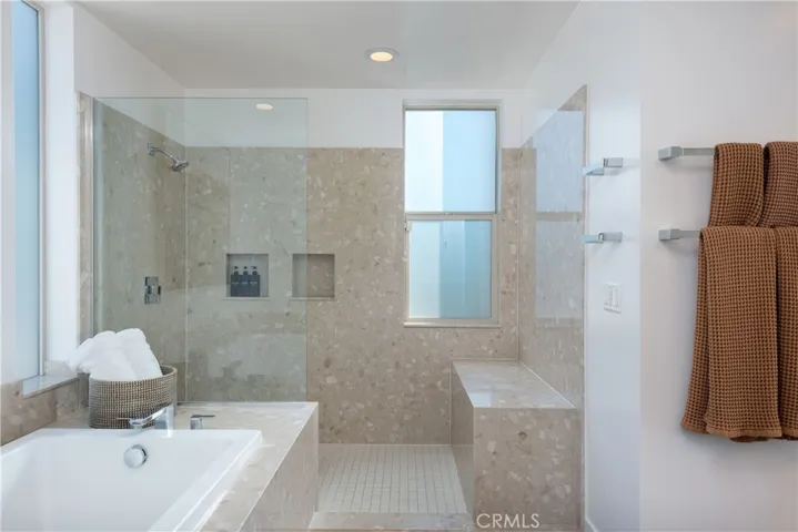 Primary bathroom with walk-in shower