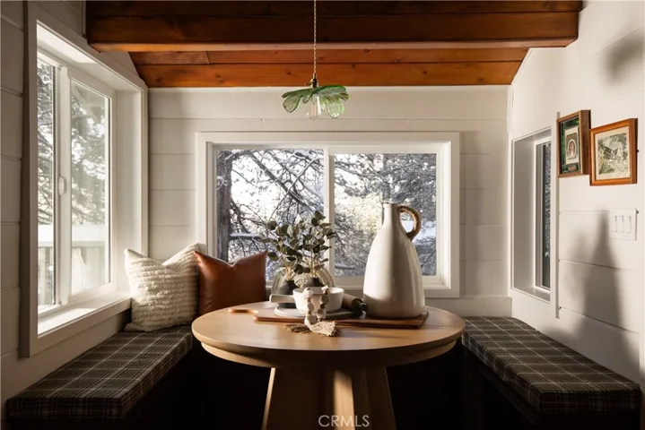 And enjoying your morning coffee or evening meal in this cozy corner...