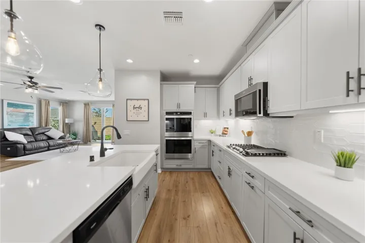 Designer kitchen with double ovens