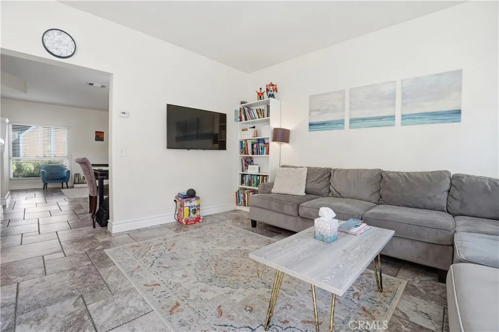 View of the family room into the living room.