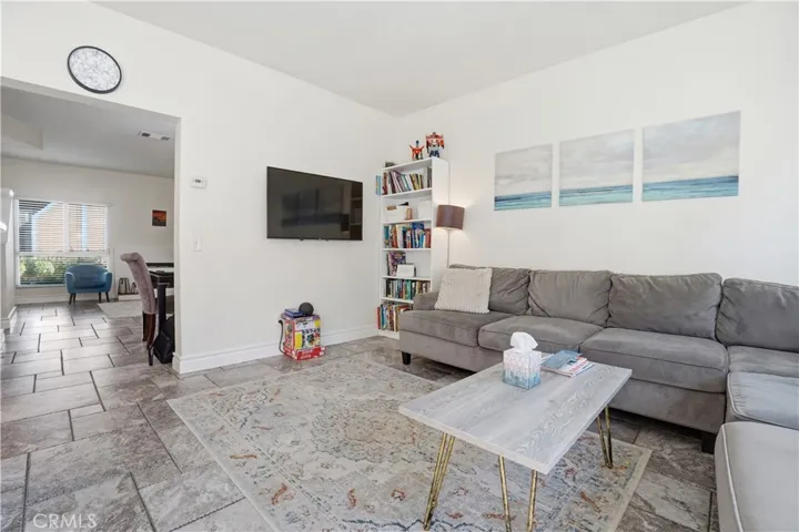 View of the family room into the living room.