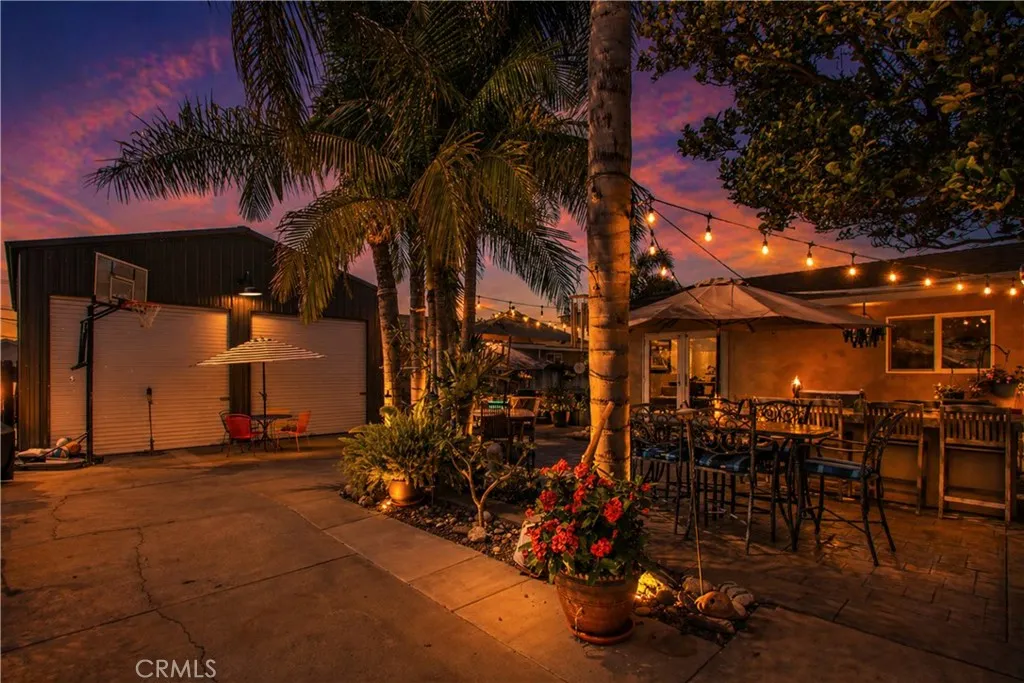 Backyard at Sunset