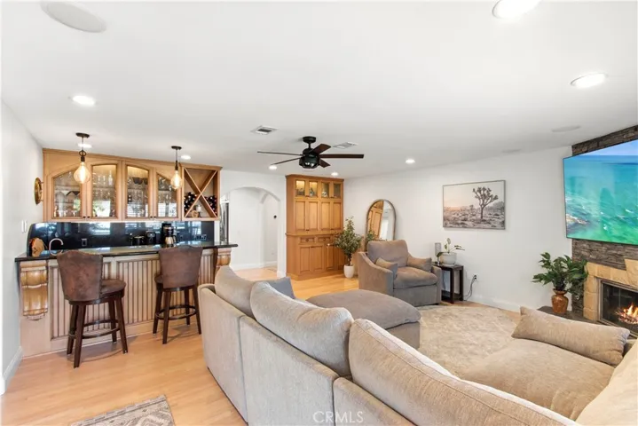 Living room and bar