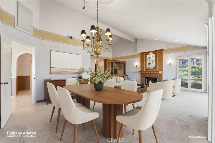 Spacious dining room for formal or casual entertaining.
