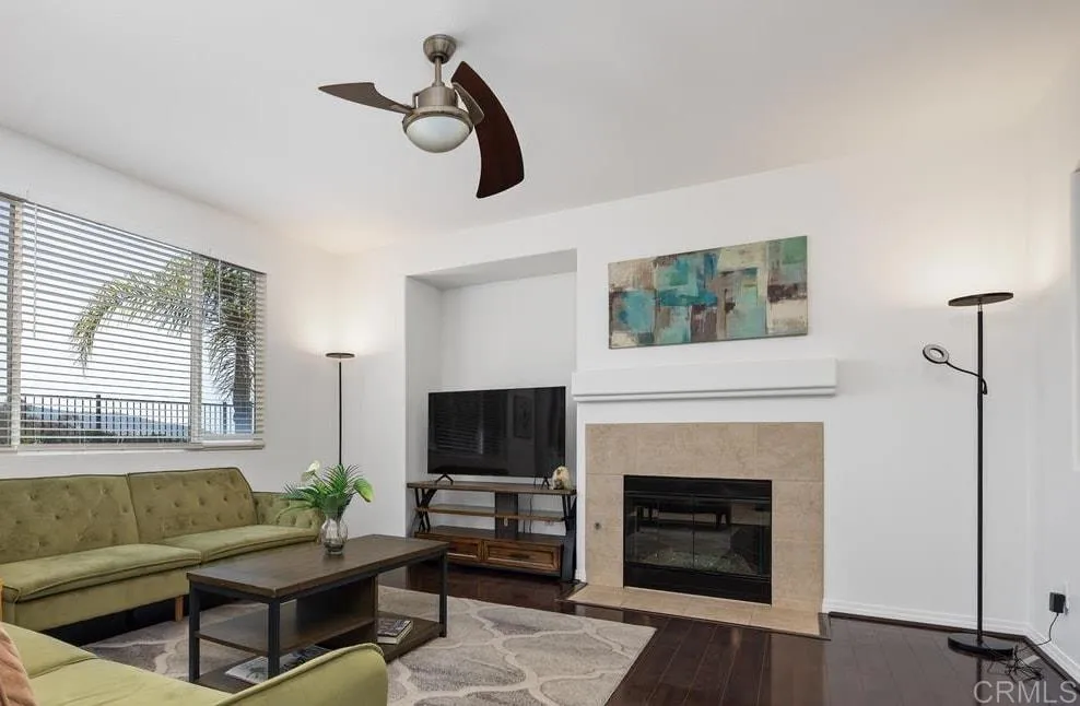 Gas fireplace in family room