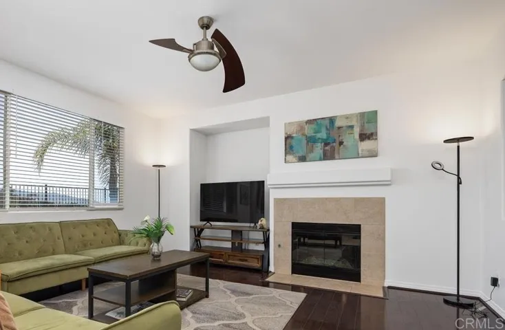 Gas fireplace in family room