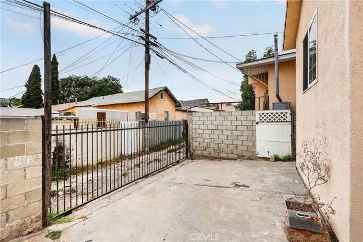 Alley access to the rear of the property.