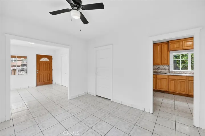 Dining room to kitchen of the first home