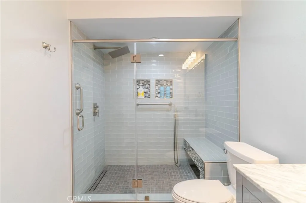 Primary bathroom, walk in shower.