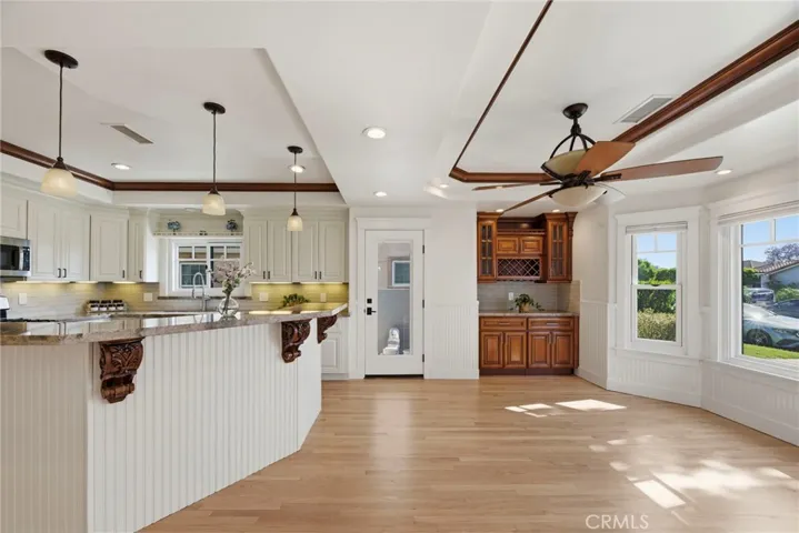 Dining area and wet bar
