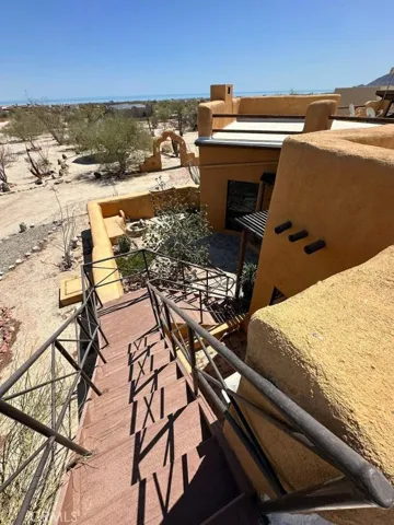 Path to rooftop deck