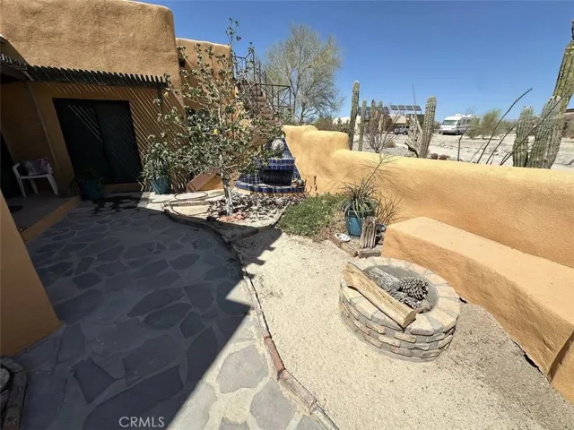 Patio with firepit