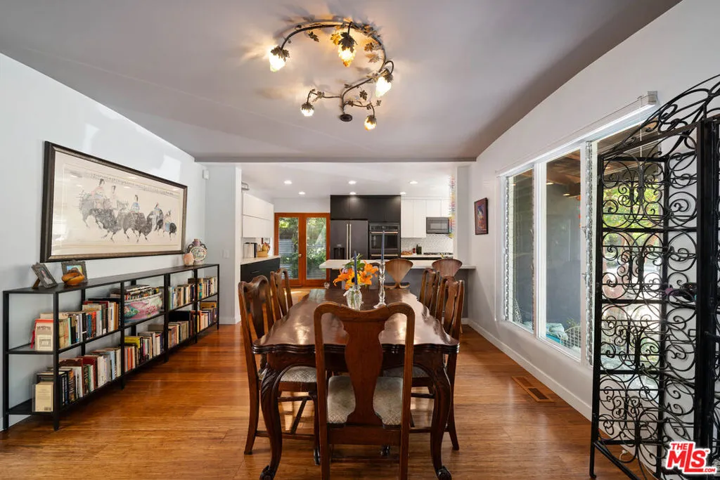 Open-concept dining area with