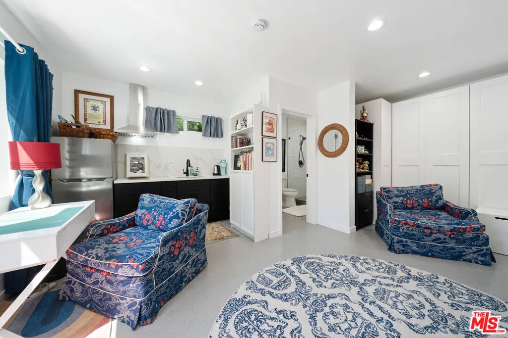 Open-concept studio featuring