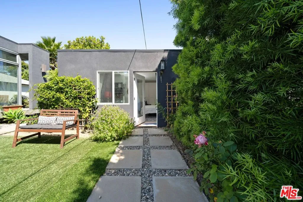 Path with concrete pavers and