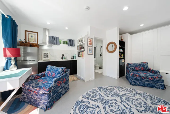 Open-concept studio featuring
