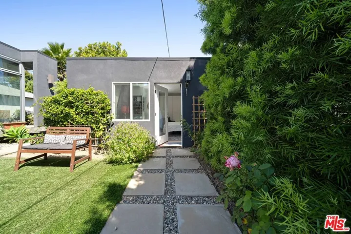 Path with concrete pavers and