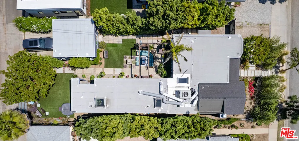 Direct overhead aerial view of