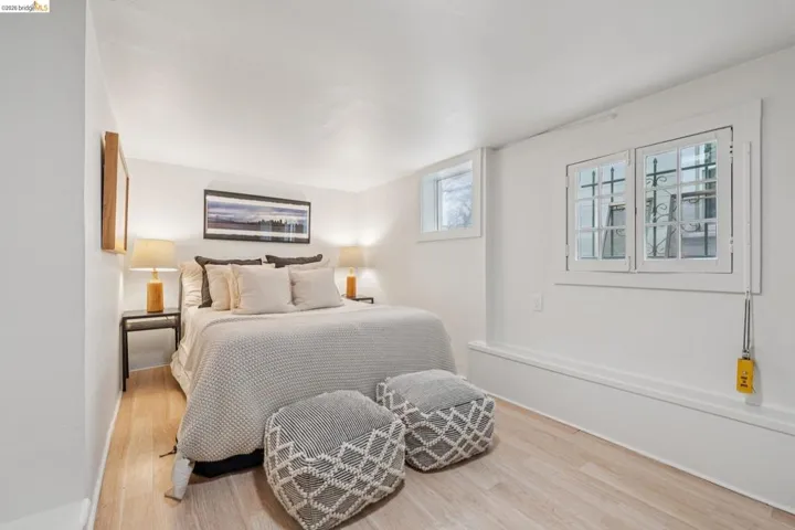Bedroom of the garden apartment.