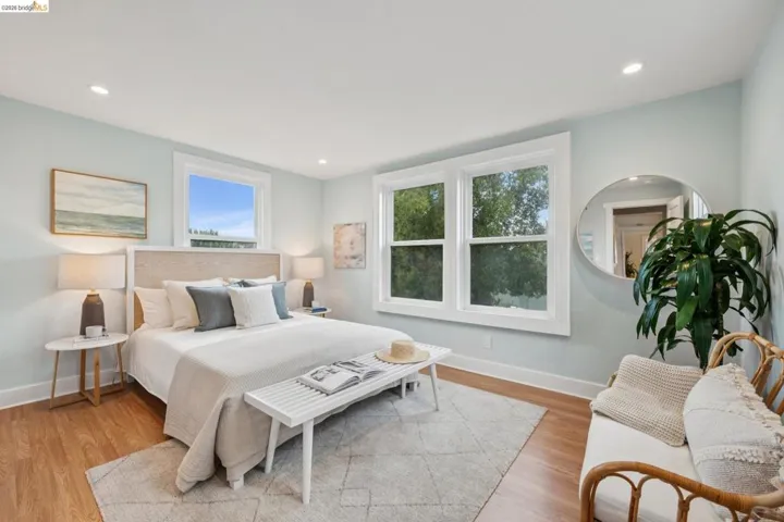 Primary bedroom suite with full bath.