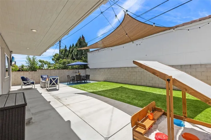The backyard has been updated.