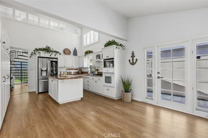 The kitchen is open so the living area.