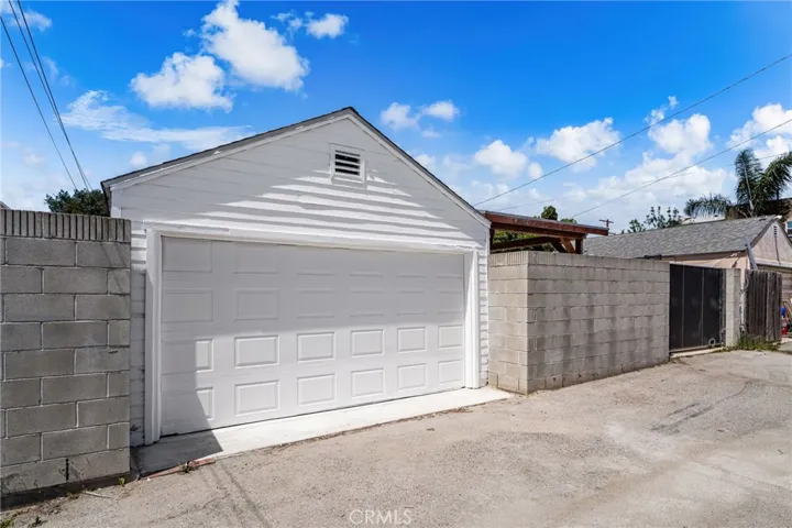 Rear Garage Entrance