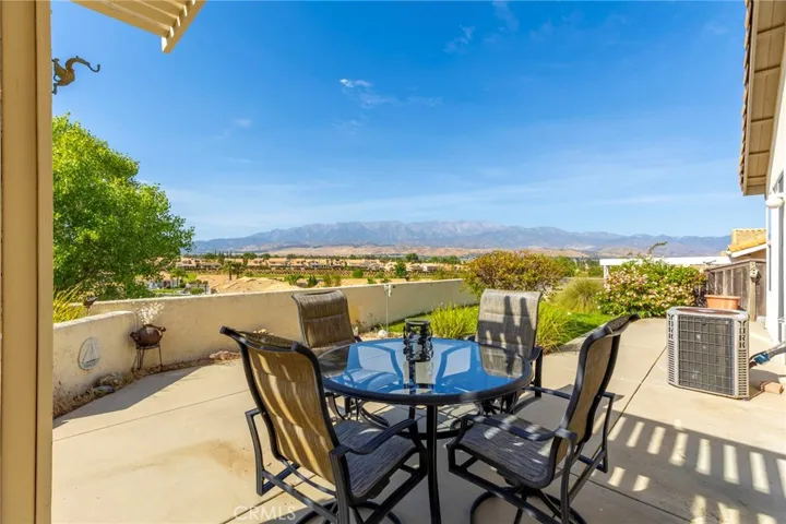Exterior backyard patio with view