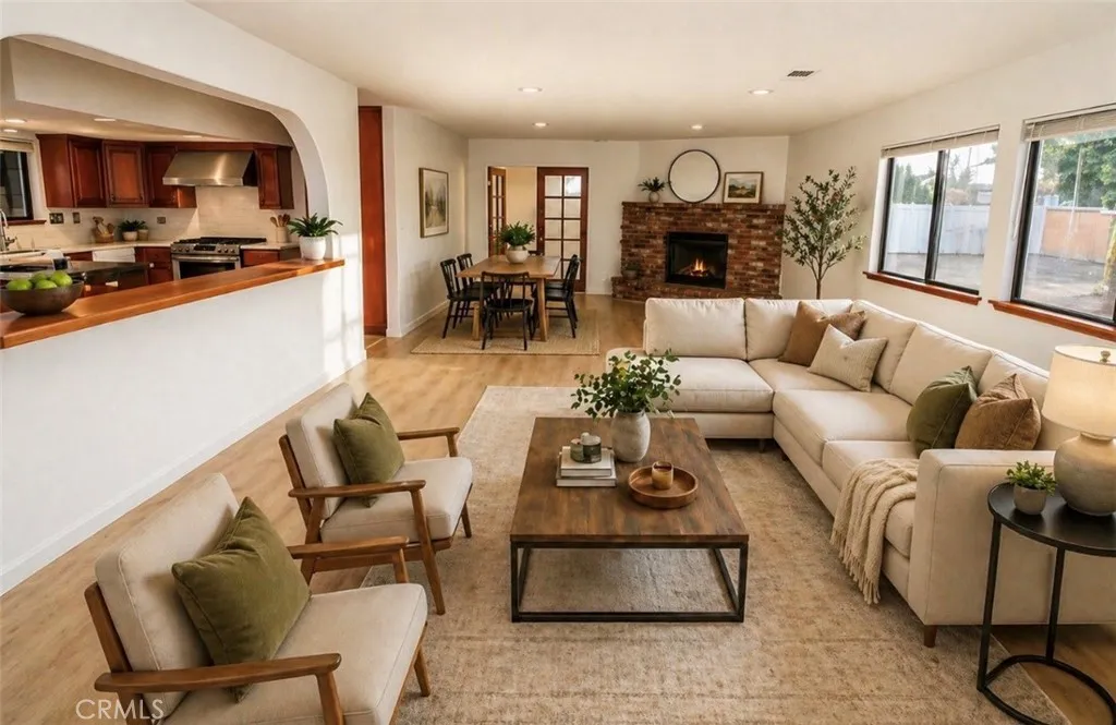 Living Room, virtually staged