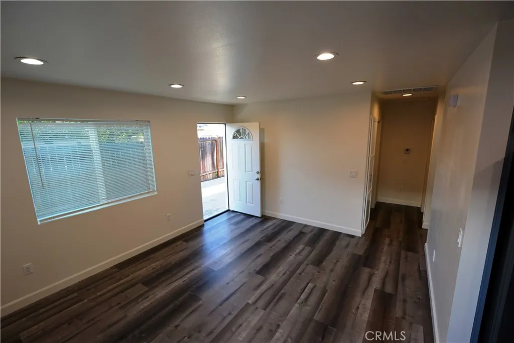 Front room is large enough to include a dining area