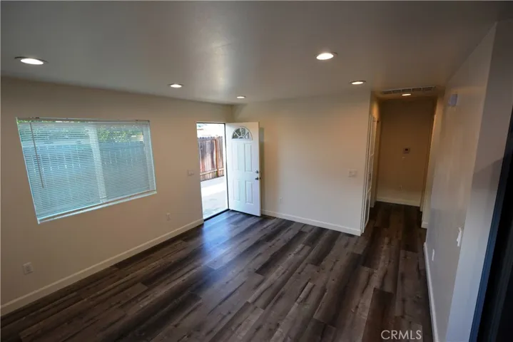 Front room is large enough to include a dining area