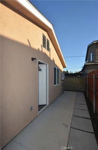 View of side door to guest house.