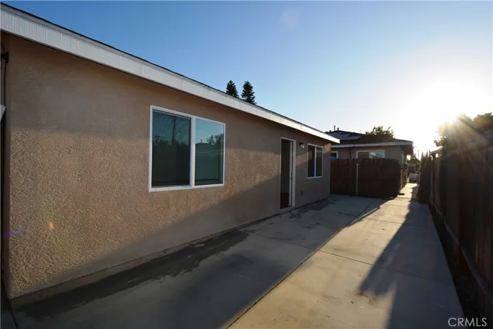 Another view of the spacious private parking area