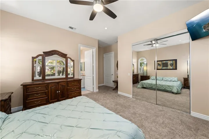 Bedroom #1 with Large Closet and Mirrored Closet Doors