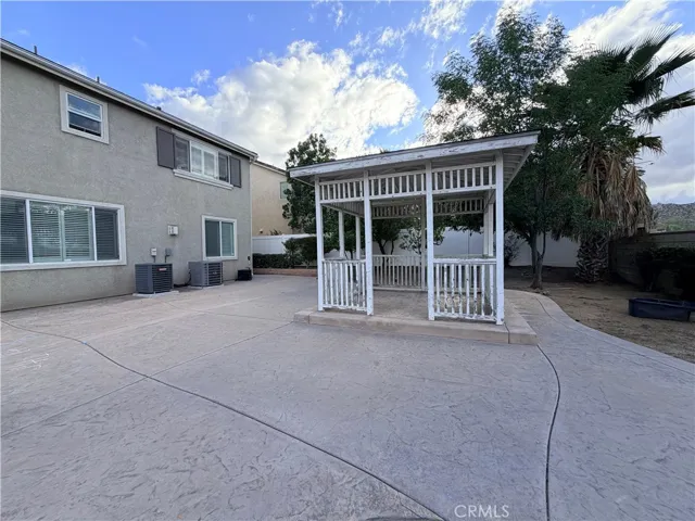 Backyard with pergola